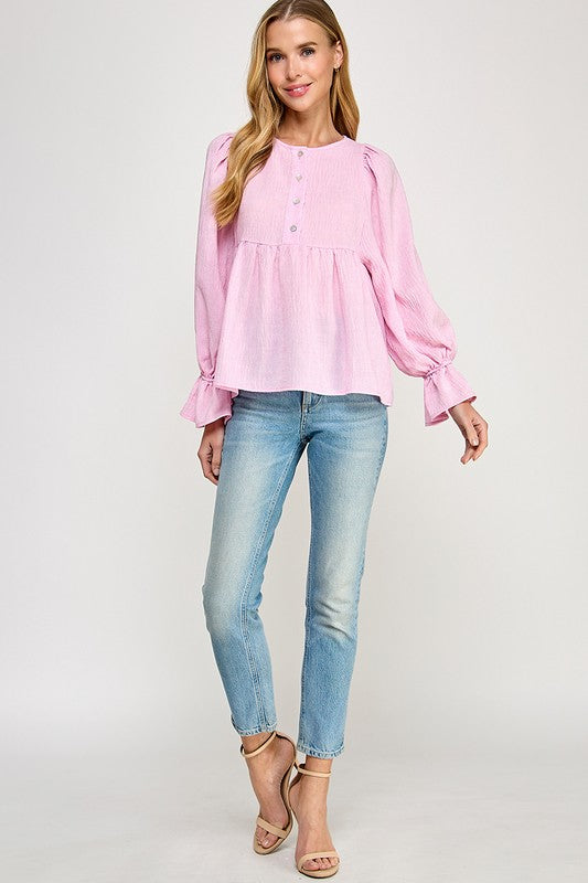 Simple and Free Linen Top image 1