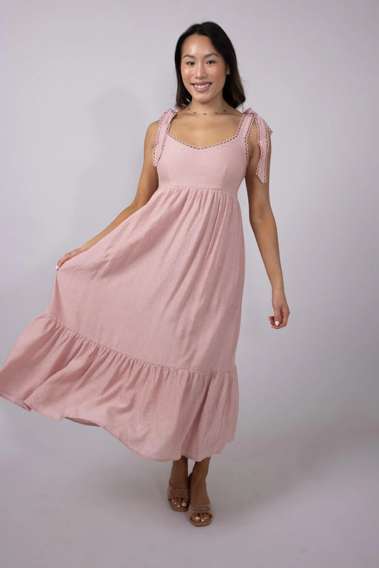 Effie Scalloped Eyelet Midi Dress image 1