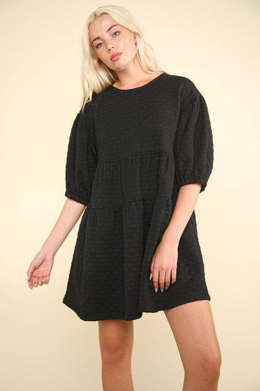 Squared Waffle Knit Dress image 1