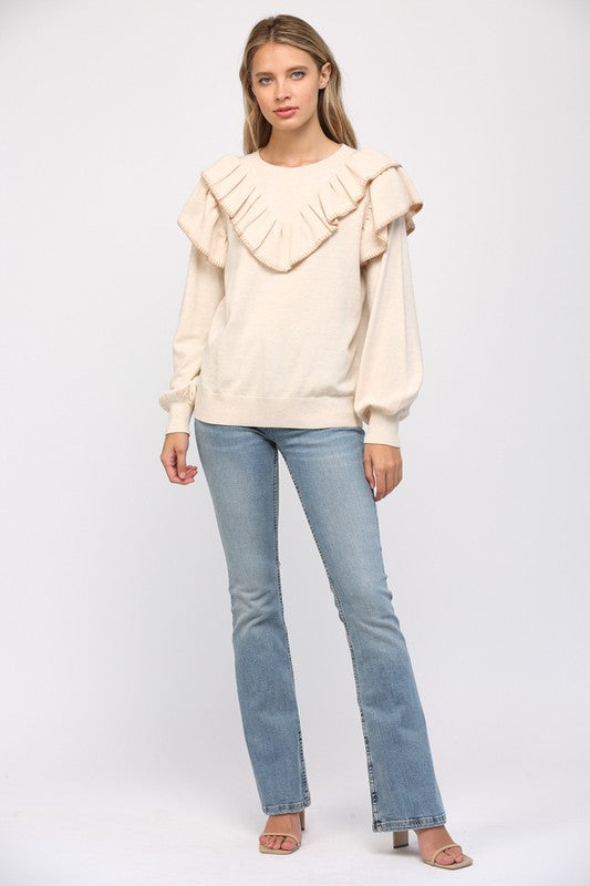The Ruffled Retreat Sweater image 4