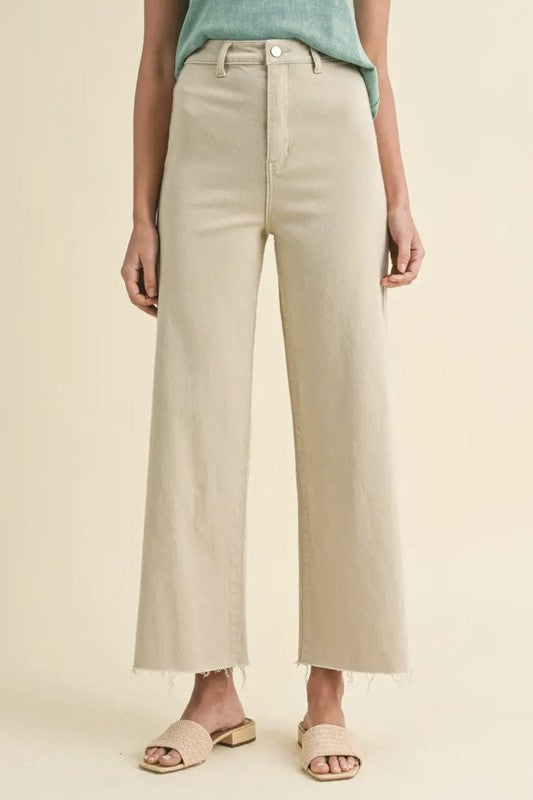 Better Than Butter Cropped Wide Leg Denim image 1