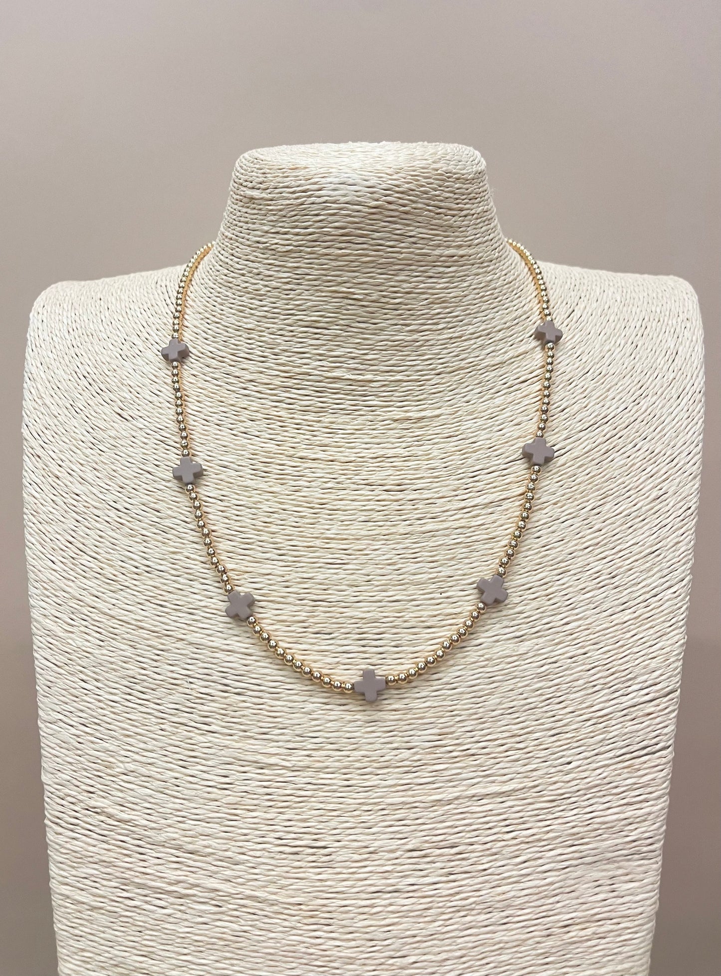 The Crossed Beaded Necklace image 0