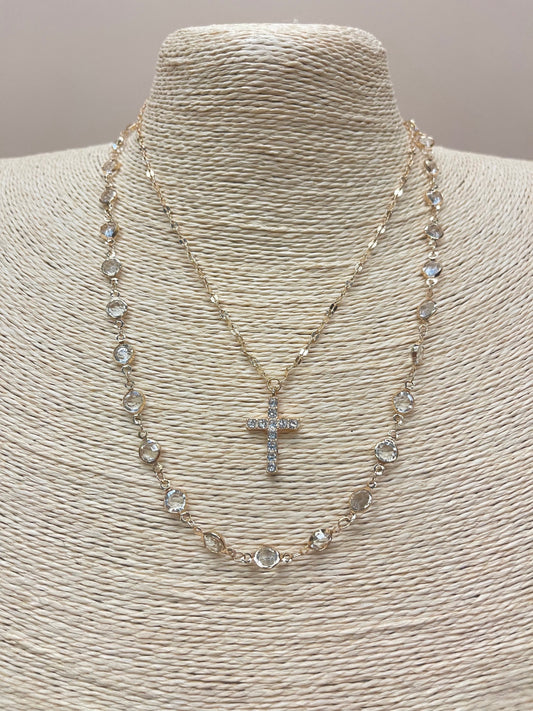 Diamond Cross Necklace image 1