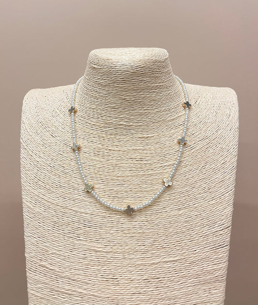 The Crossed Beaded Necklace image 1
