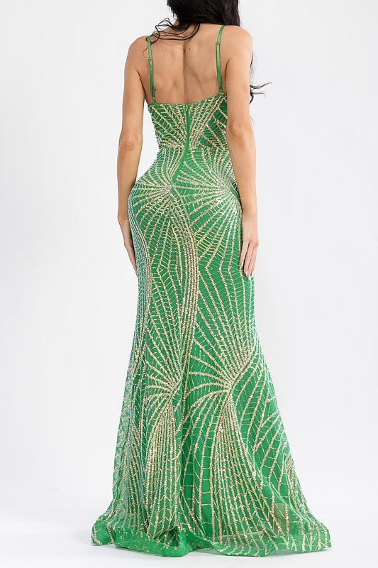 Gatsby Green Formal Dress