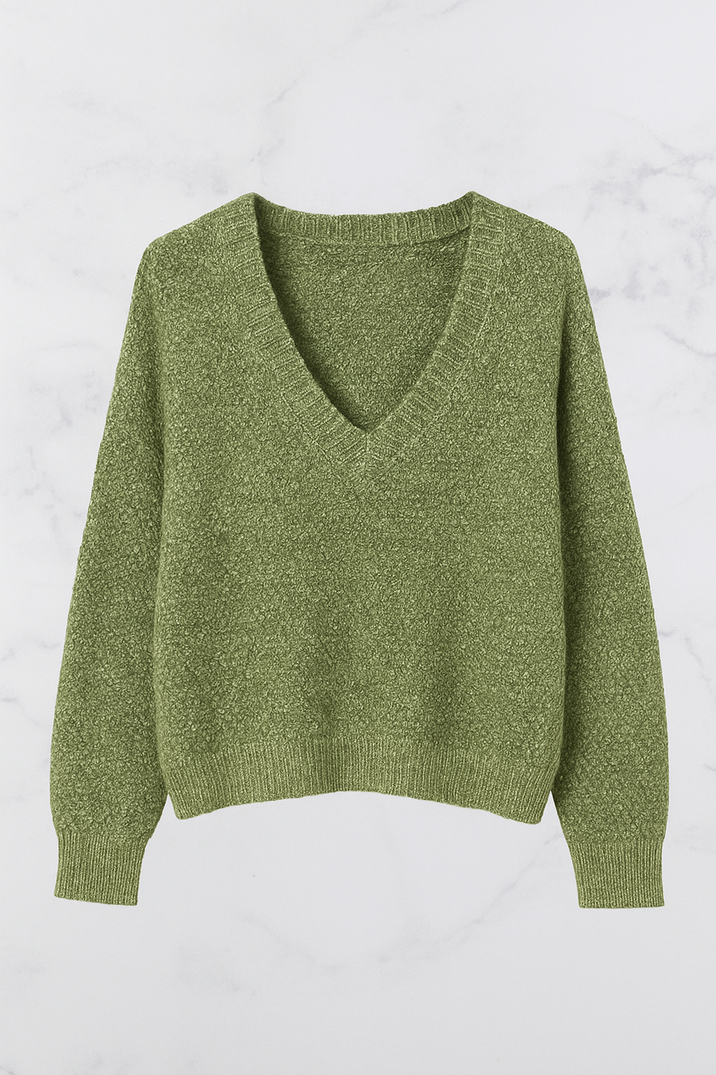 V neckline sweater