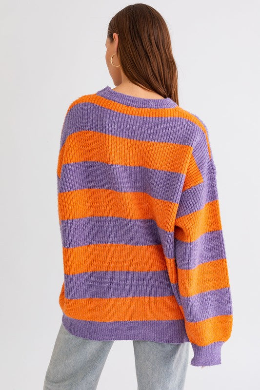 Stripe Me a Fan Sweater