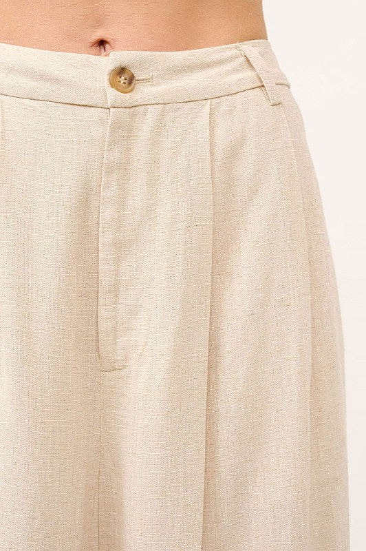 Cream Flowy Pants