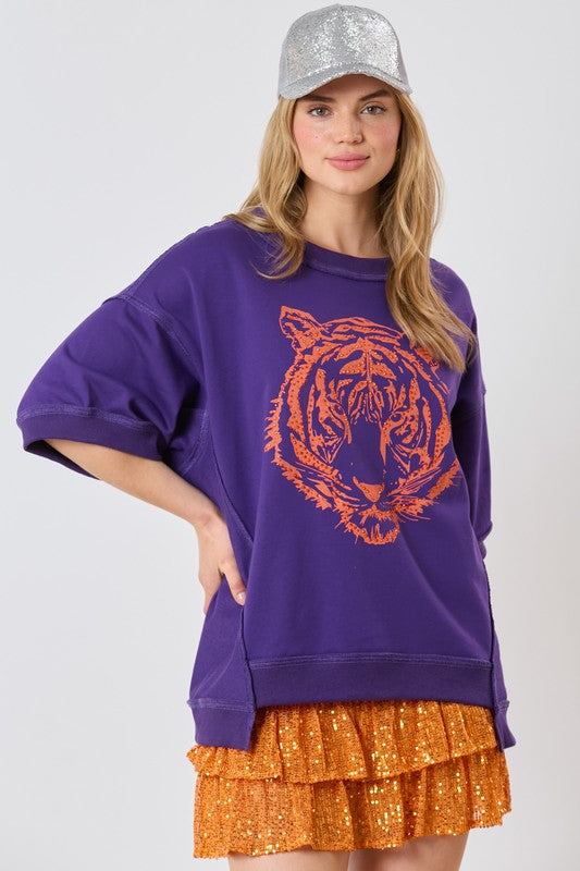 Eye Of The Tiger Oversized Top image 1