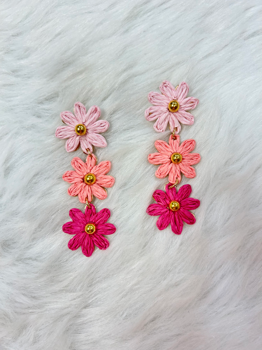 Flower Drop Tiered Earring image 1
