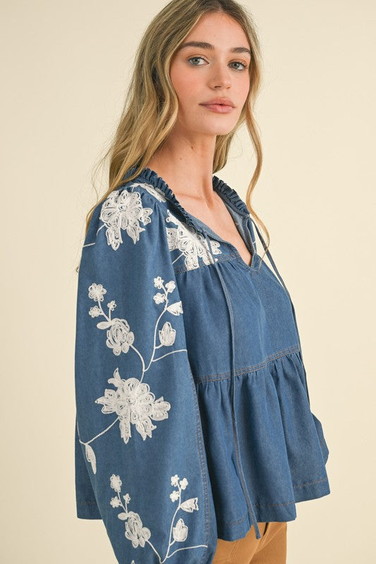 Denim’s Bloom Blouse image 5