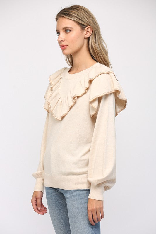 The Ruffled Retreat Sweater image 3