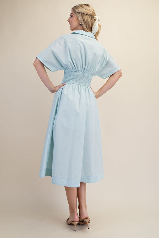Sienna Poplin Midi Dress image 3