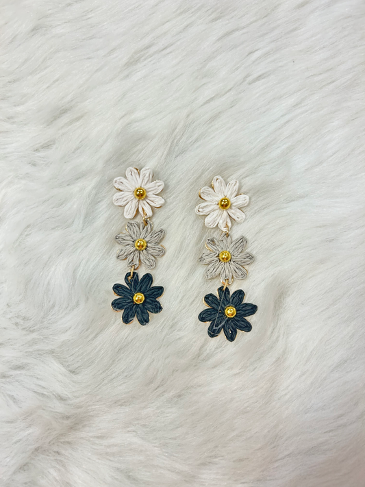 Flower Drop Tiered Earring image 0