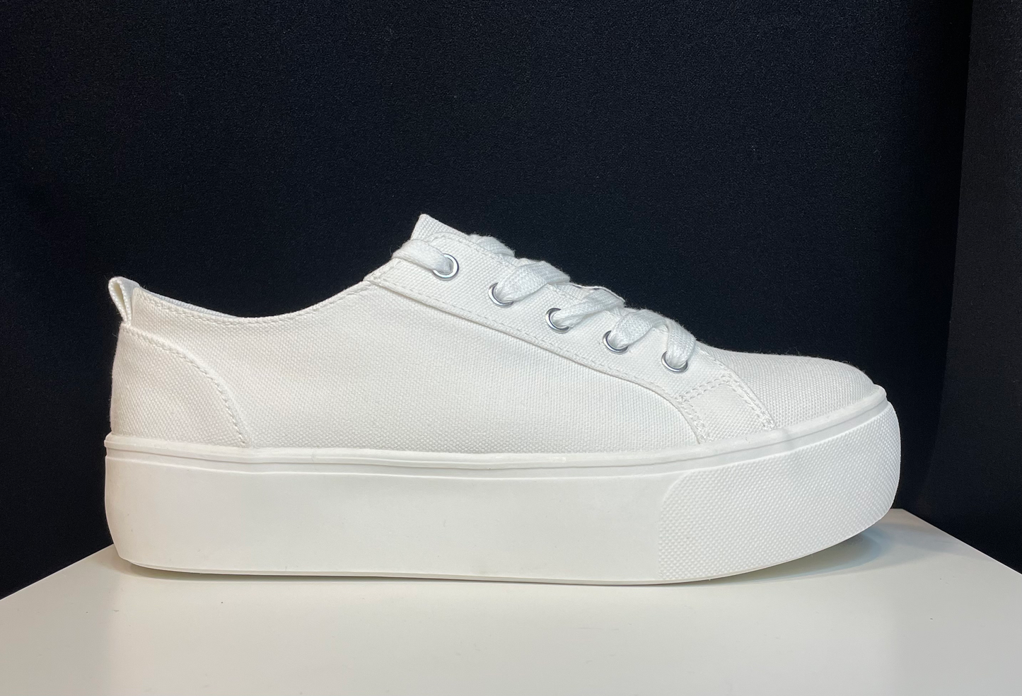 Stacy White Canvas Sneaker image 0