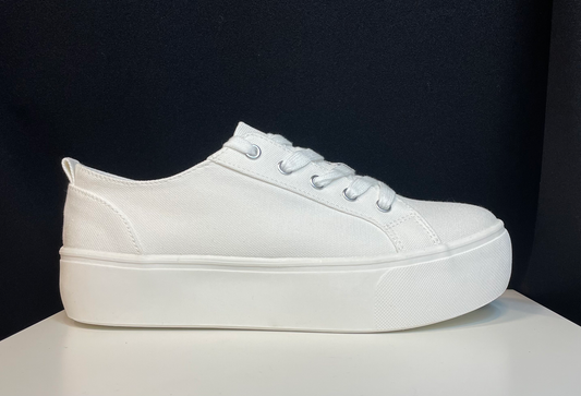 Stacy White Canvas Sneaker image 0