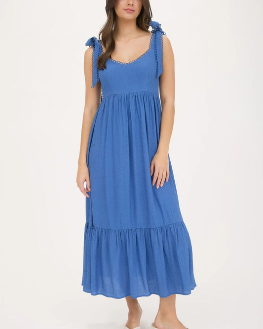 Effie Scalloped Eyelet Midi Dress image 0