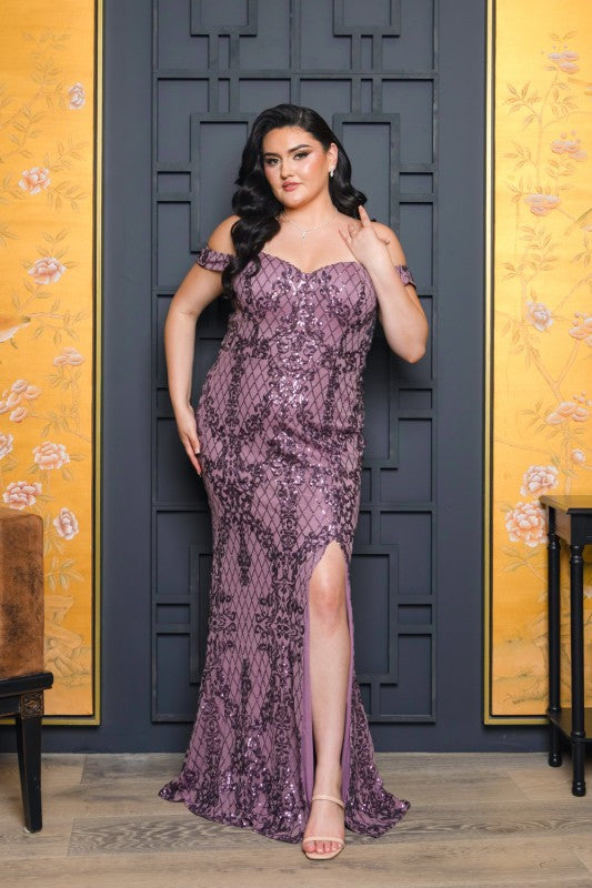 Violet Aura Plus Size Formal Dress