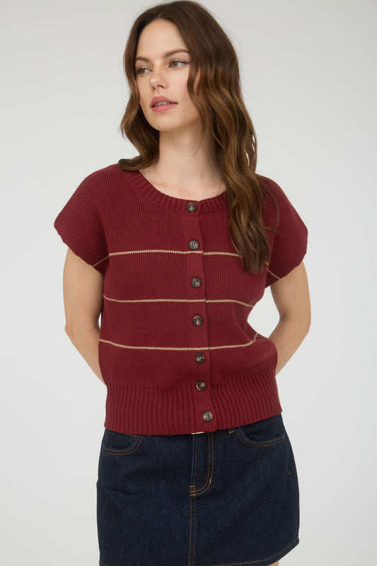 Hermonie Cap Sleeve Sweater
