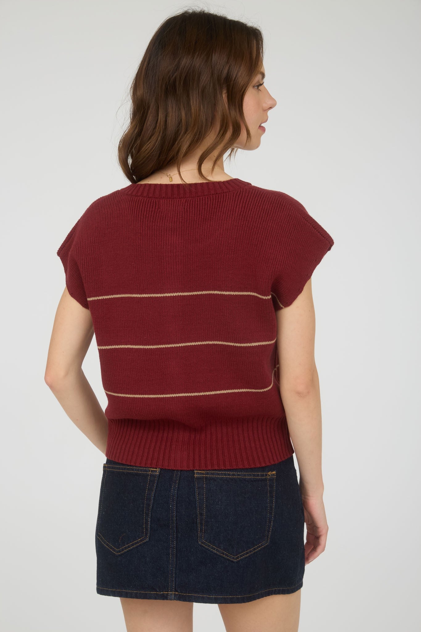 Hermonie Cap Sleeve Sweater