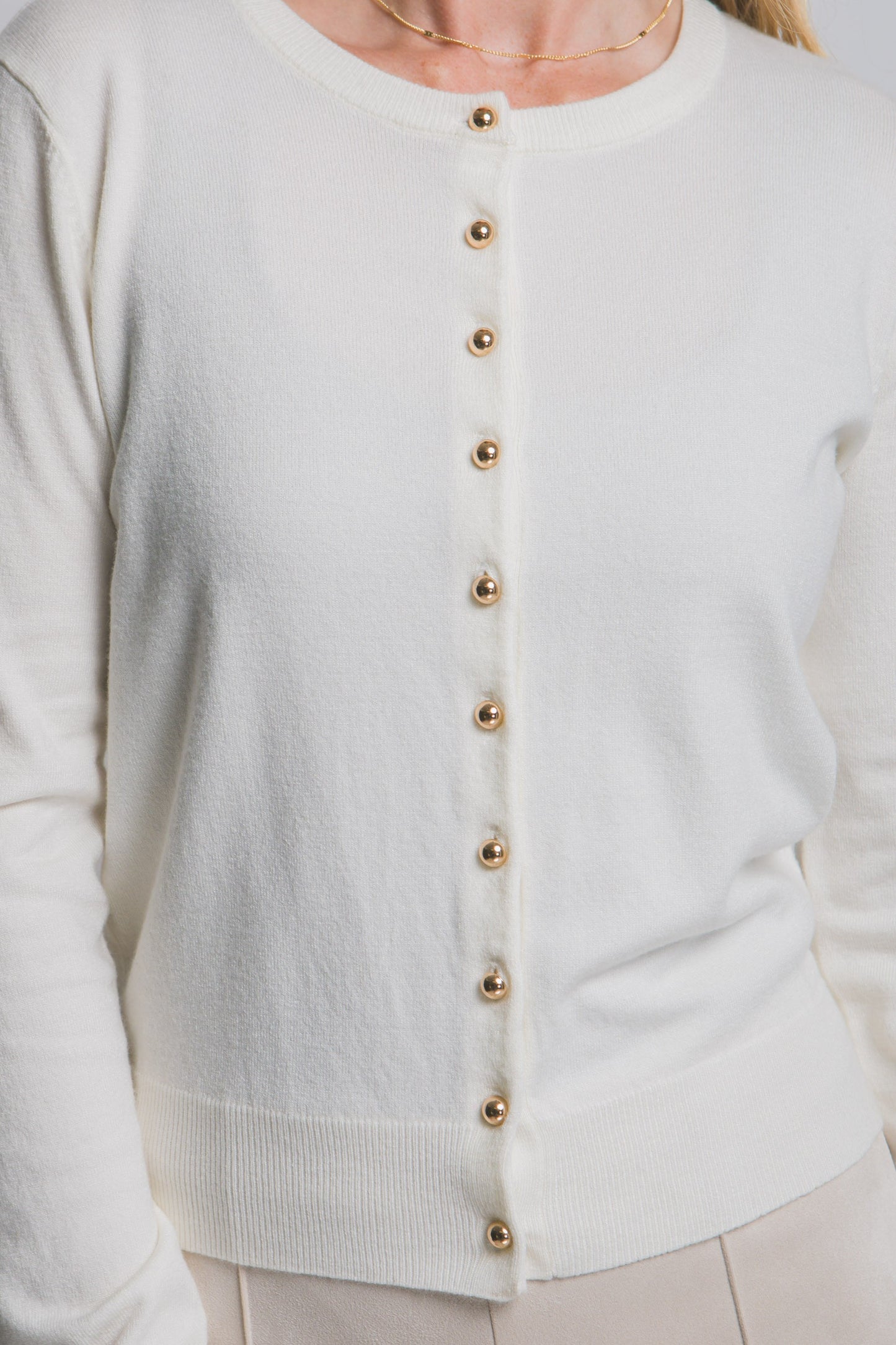 Goldilocks Cream Sweater Cardigan