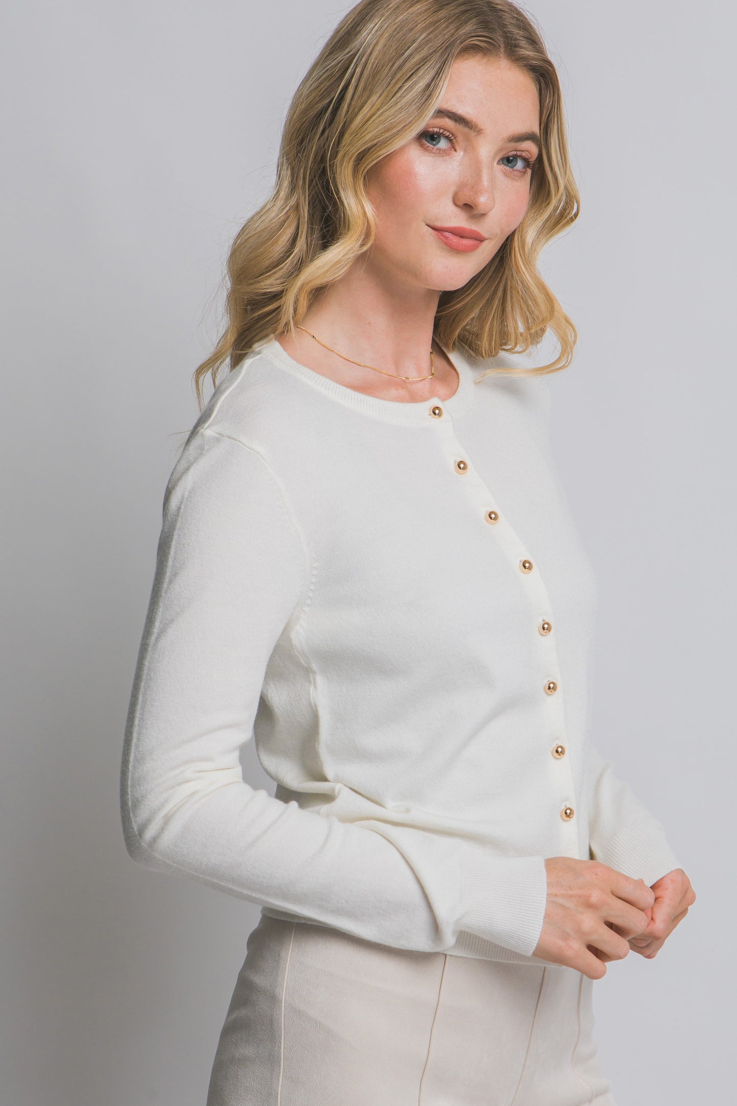 Goldilocks Cream Sweater Cardigan