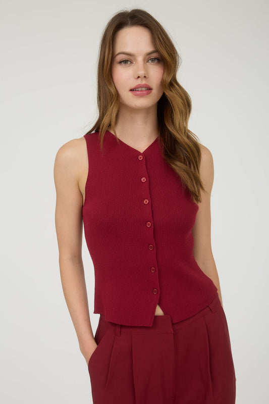 Cozy Button-Up Sweater Top