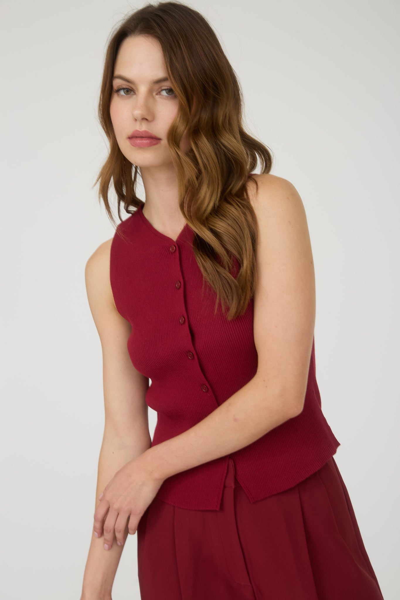 Cozy Button-Up Sweater Top