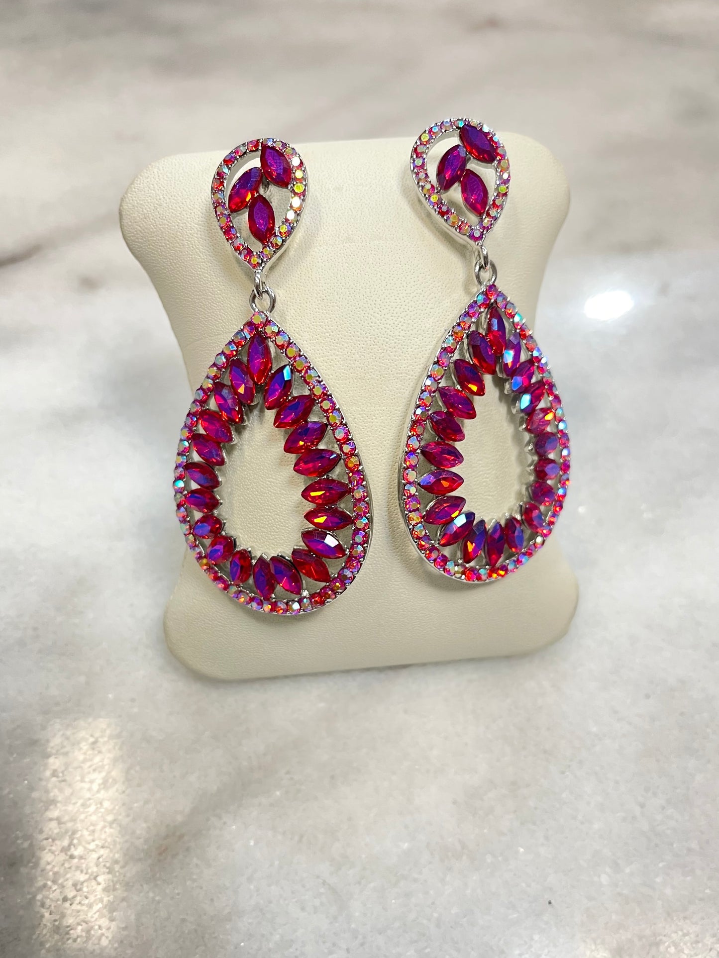 Rhinestone Dangle Earrings image 0