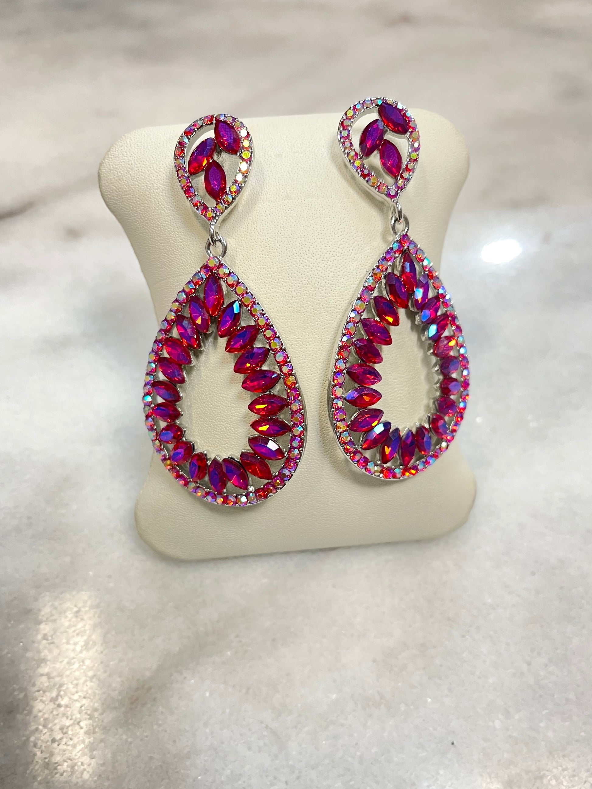 Rhinestone Dangle Earrings image 0