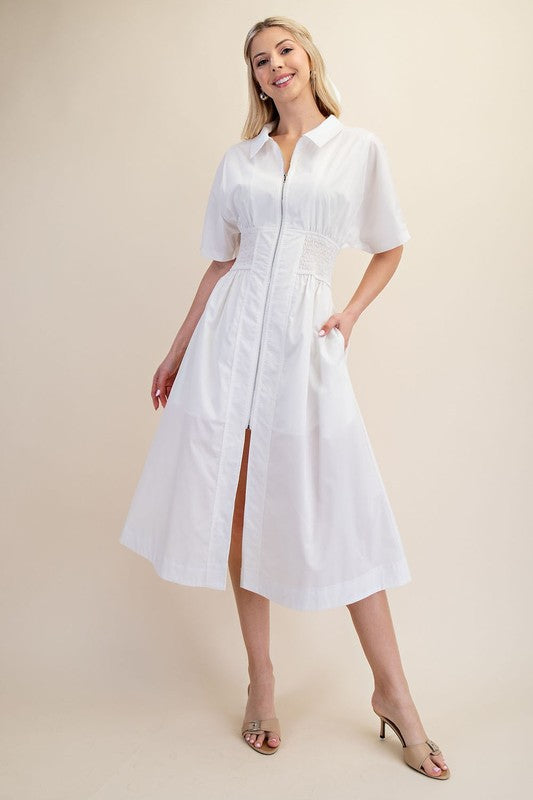 Sienna Poplin Midi Dress image 0