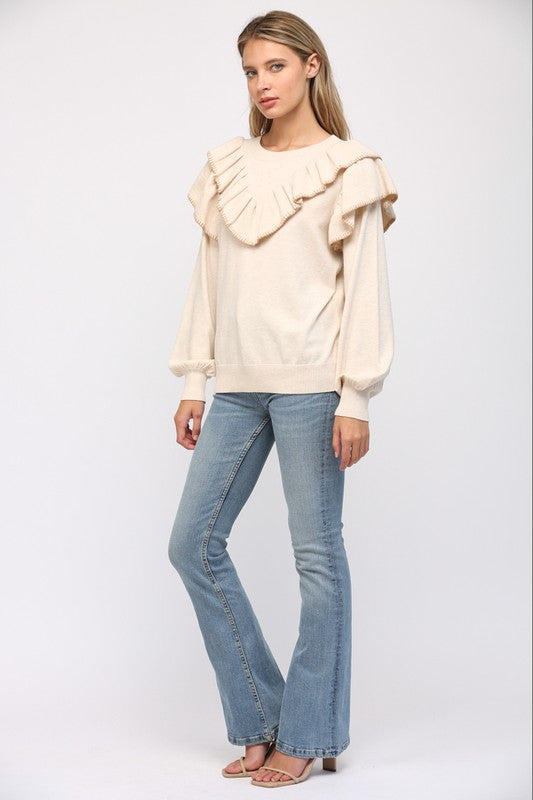 The Ruffled Retreat Sweater image 6