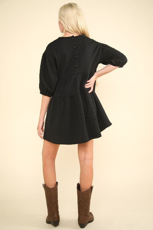 Squared Waffle Knit Dress image 2