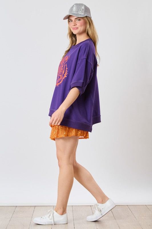 Eye Of The Tiger Oversized Top image 2