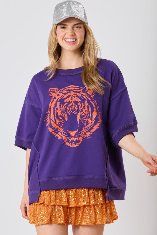 Eye Of The Tiger Oversized Top image 0