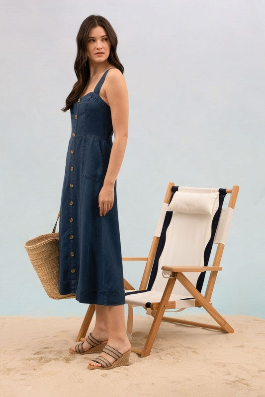 Denim Midi Dress image 2