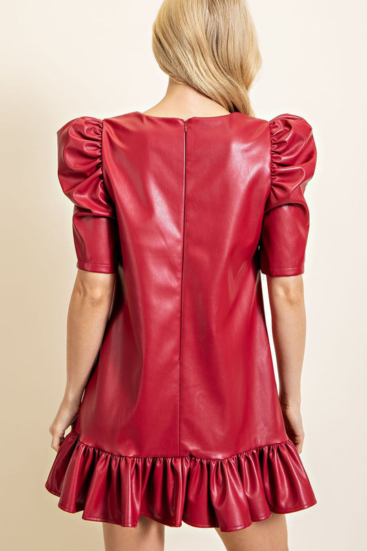 Hot Shot Faux Leather Dress image 1