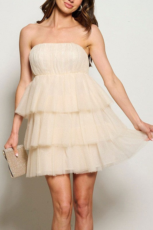 In My Dreams Party Strapless Dress image 3
