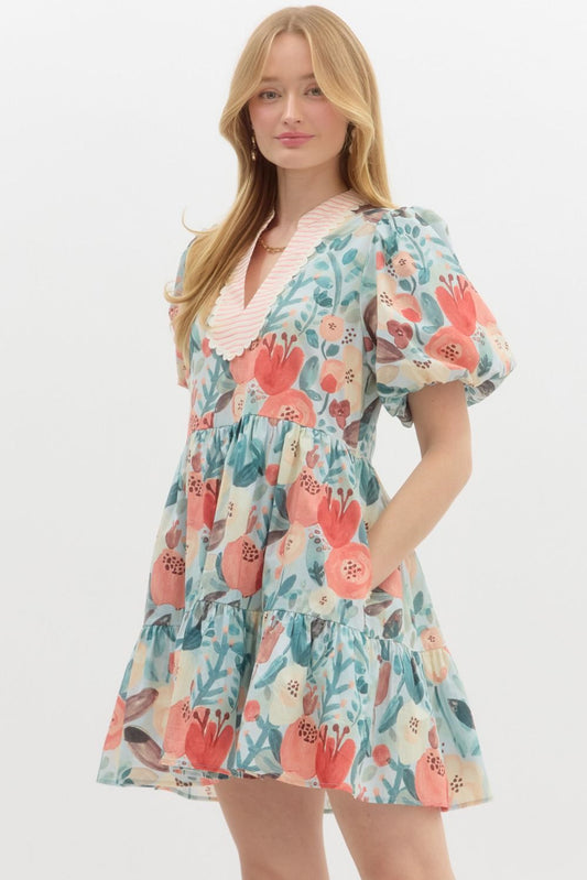 For Good Measure Ivory Cotton Puff Sleeve Dress image 0