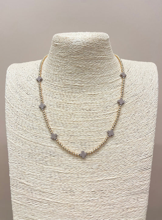The Crossed Beaded Necklace image 0