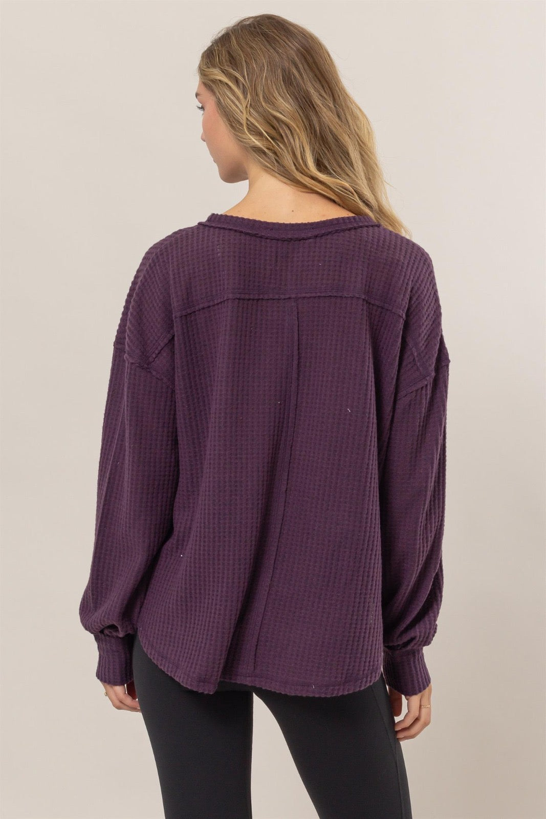 Relaxed Waffle Knit Top image 6