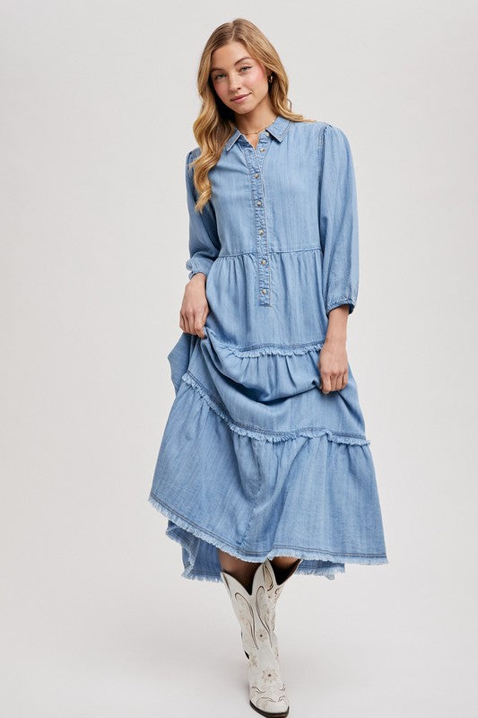 Denim Sweetie Midi Dress