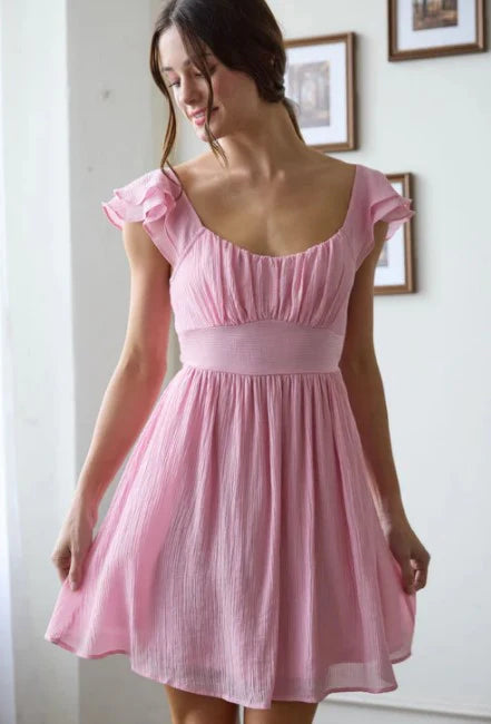 Simply Flutter White Open Back Dress image 0