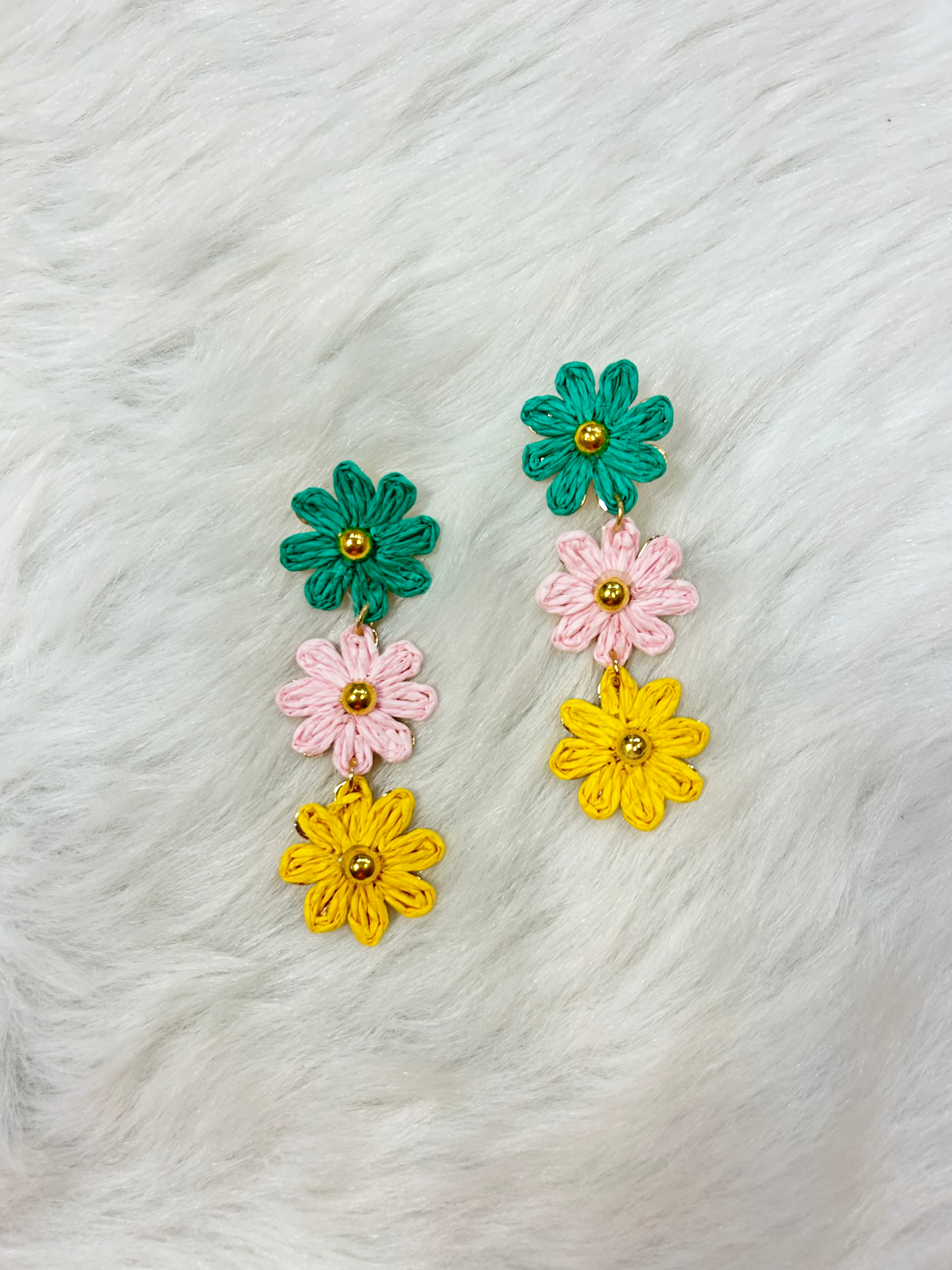 Flower Drop Tiered Earring image 2