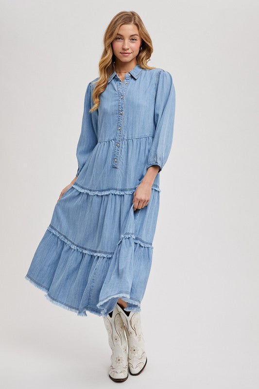 Denim Sweetie Midi Dress