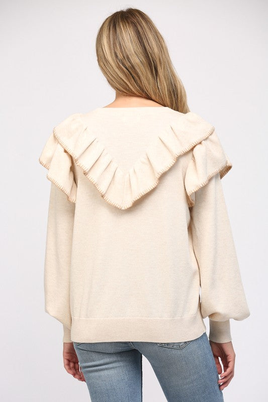 The Ruffled Retreat Sweater image 8