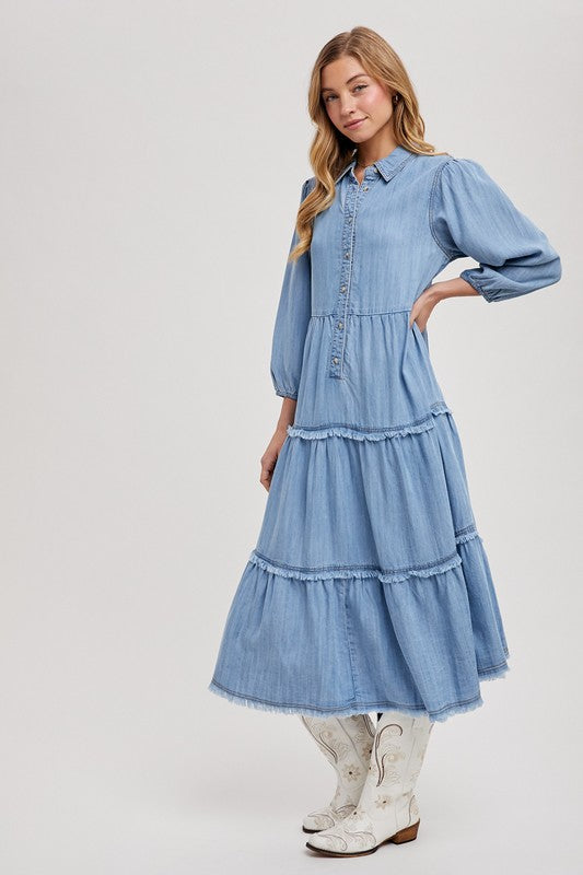 Denim Sweetie Midi Dress
