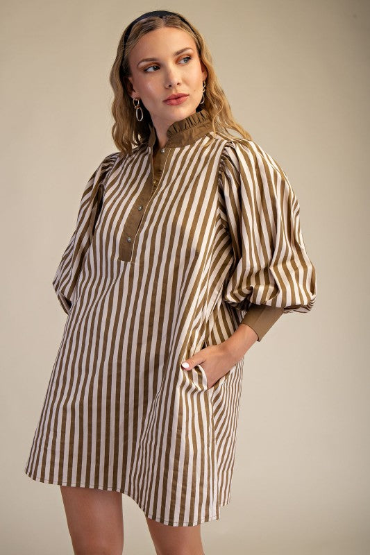 Cocoa Striped Dress