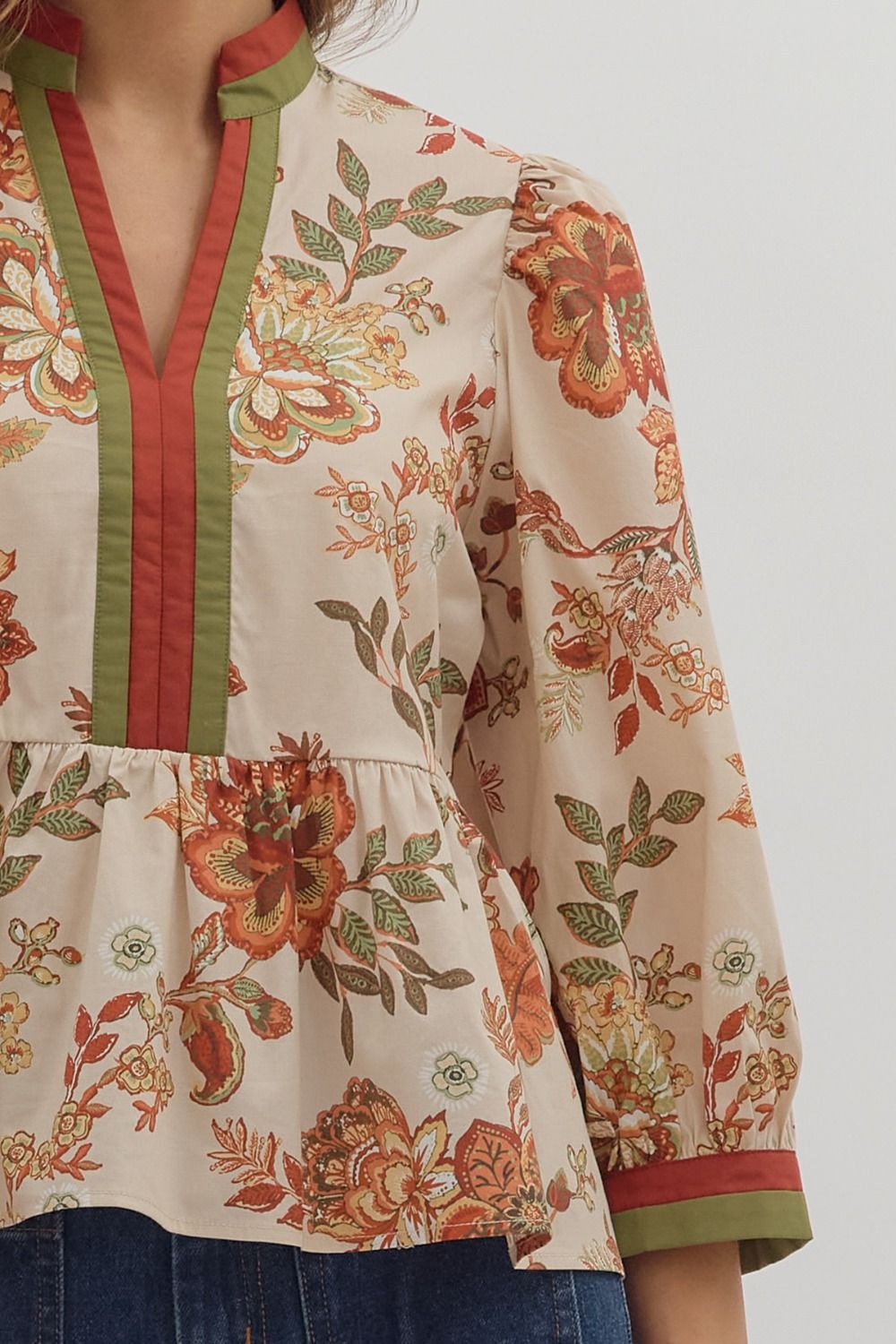 Fall Floral Beauty Top