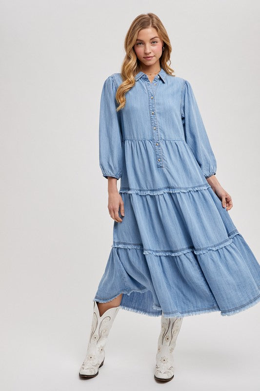 Denim Sweetie Midi Dress